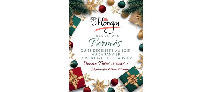 Fermeture fêtes de fin d'année